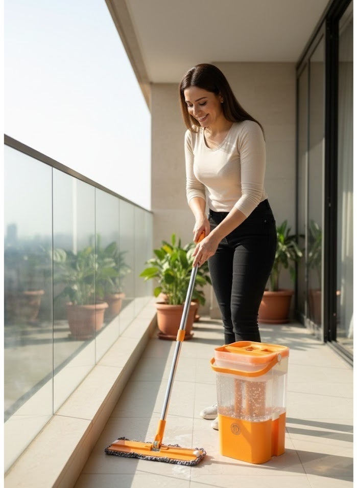 TD PRO MAX Smart Floor Mop Bucket with 360° Self-Wringing and Extra Mop Refill – Effortless Deep Cleaning - Image 3